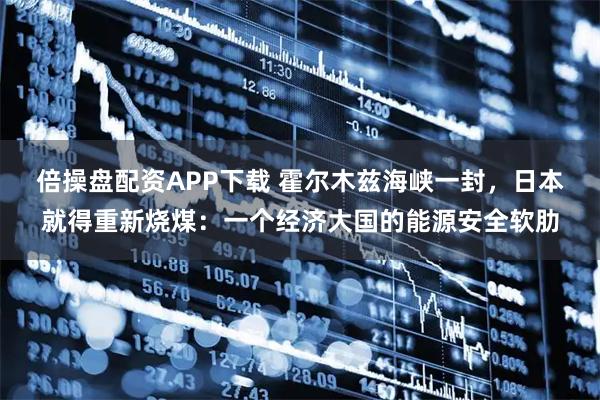 倍操盘配资APP下载 霍尔木兹海峡一封，日本就得重新烧煤：一个经济大国的能源安全软肋